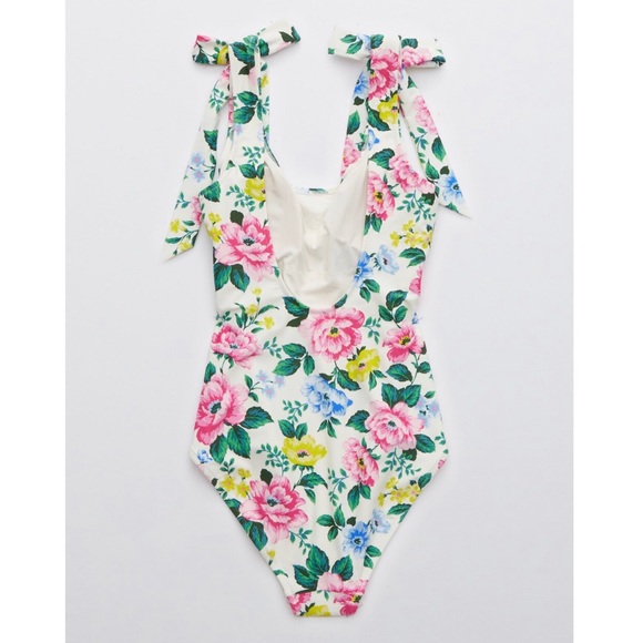 NEW [Aerie] Bow shoulder one piece swimsuit 💕 - Picture 3 of 10